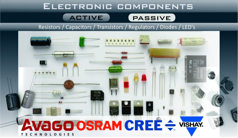  Passive components, including resistors, diodes, capacitors, LEDS, etc ...